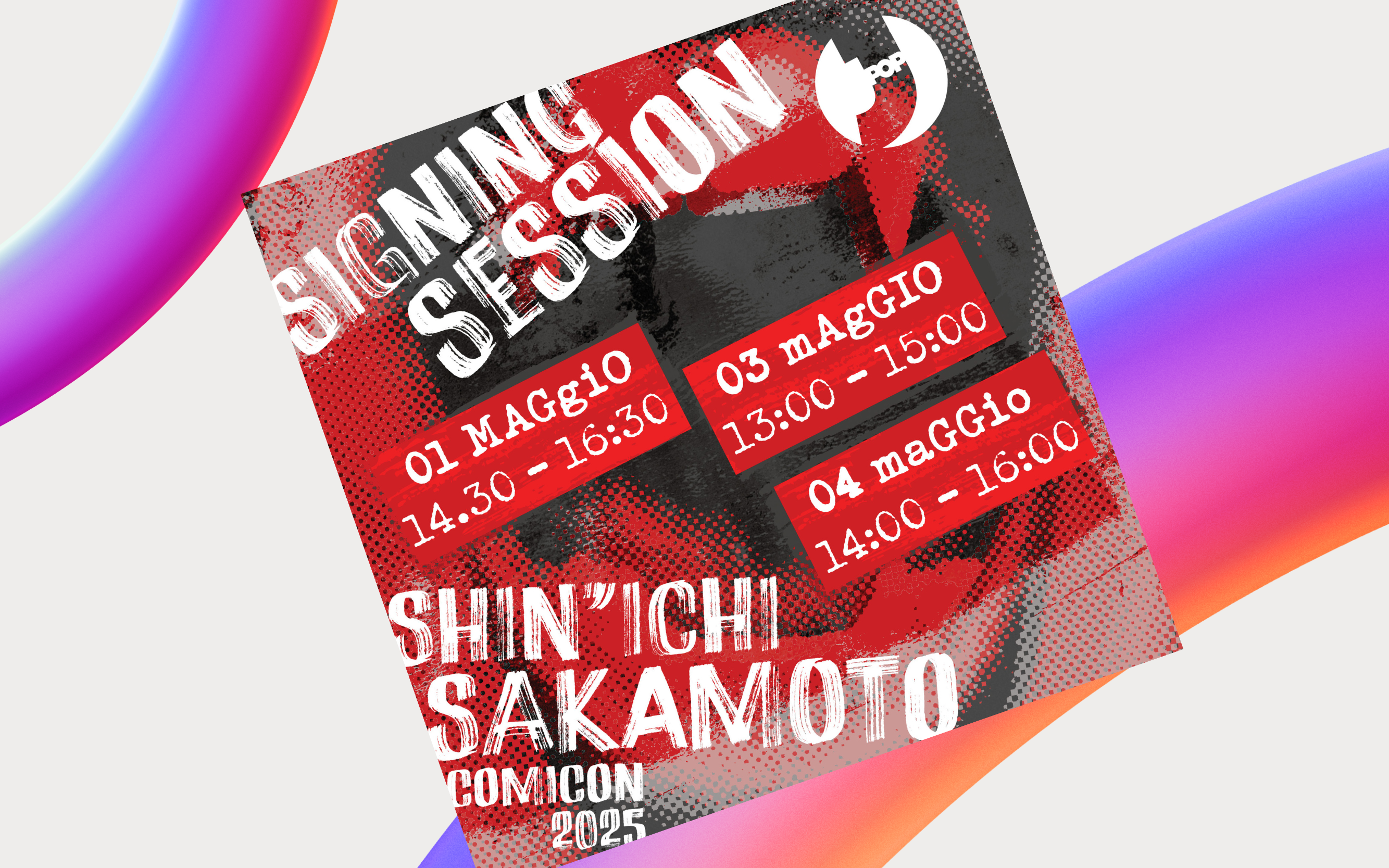 Shin'Ichi Sakamoto - COMICON Napoli 2025: regolamento signing session
