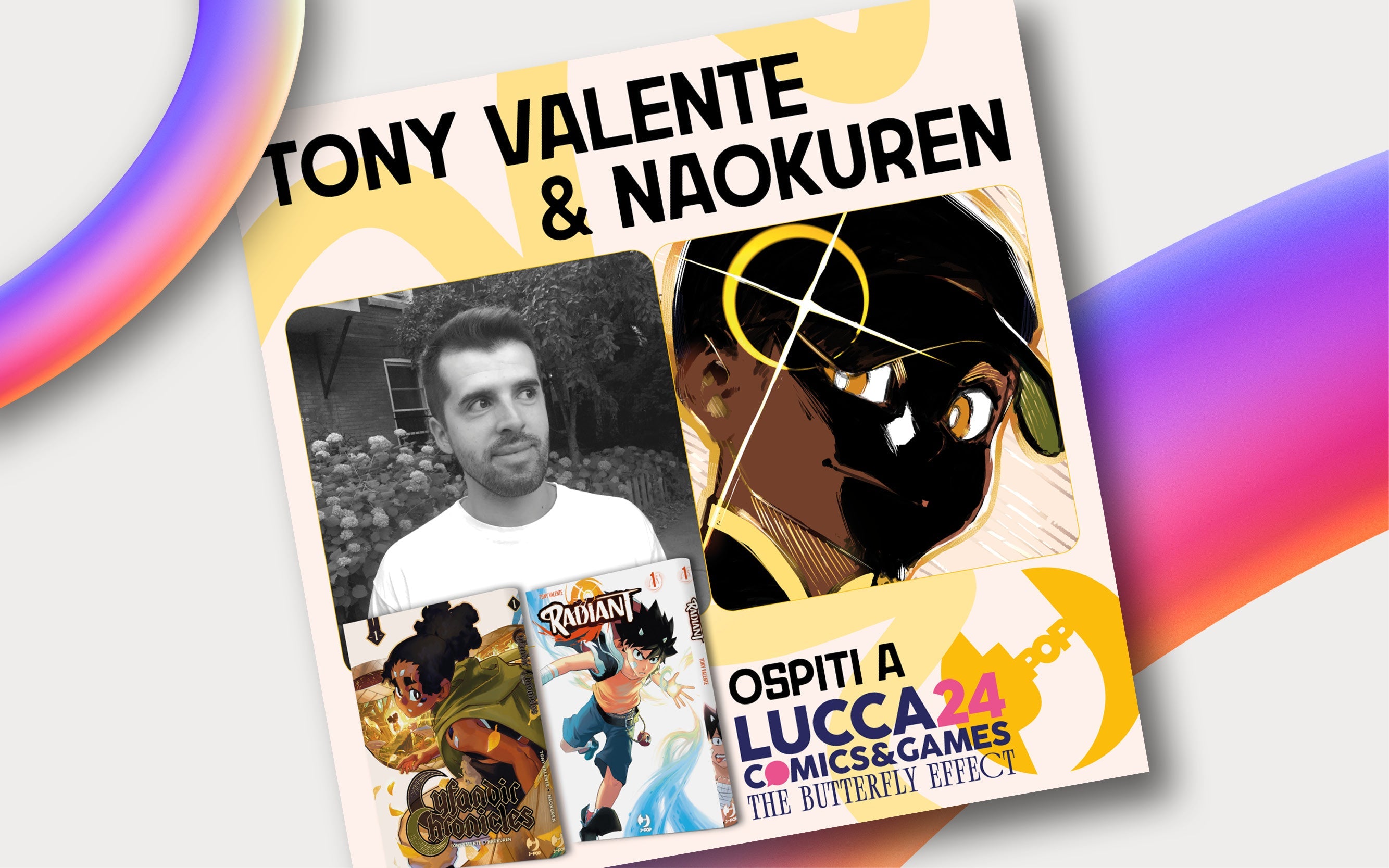 J-POP Manga annuncia Tony Valente e Naokuren a Lucca Comics & Games