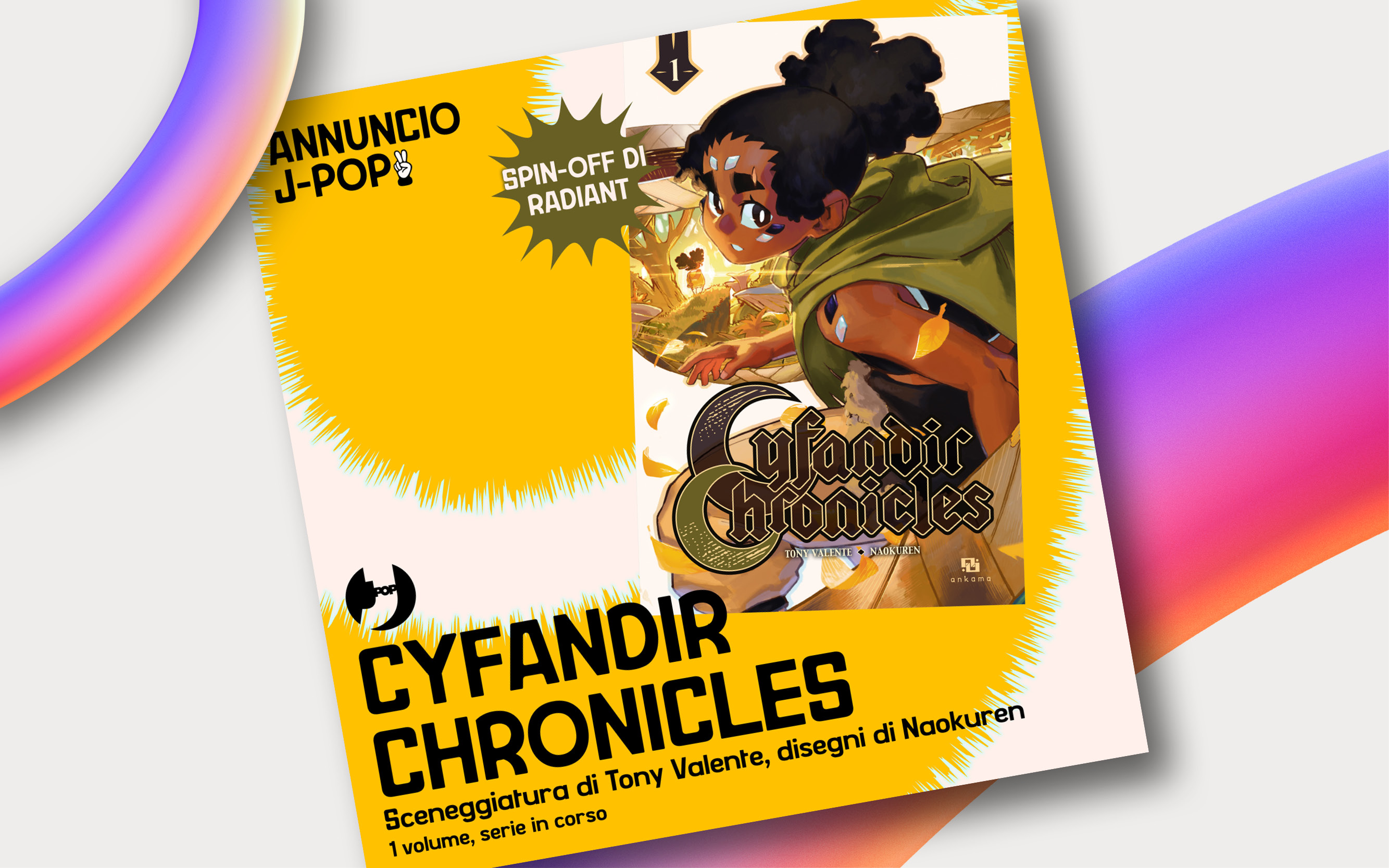 J-POP Manga annuncia Cyfandir Chronicles  di Tony Valente e Naokuren