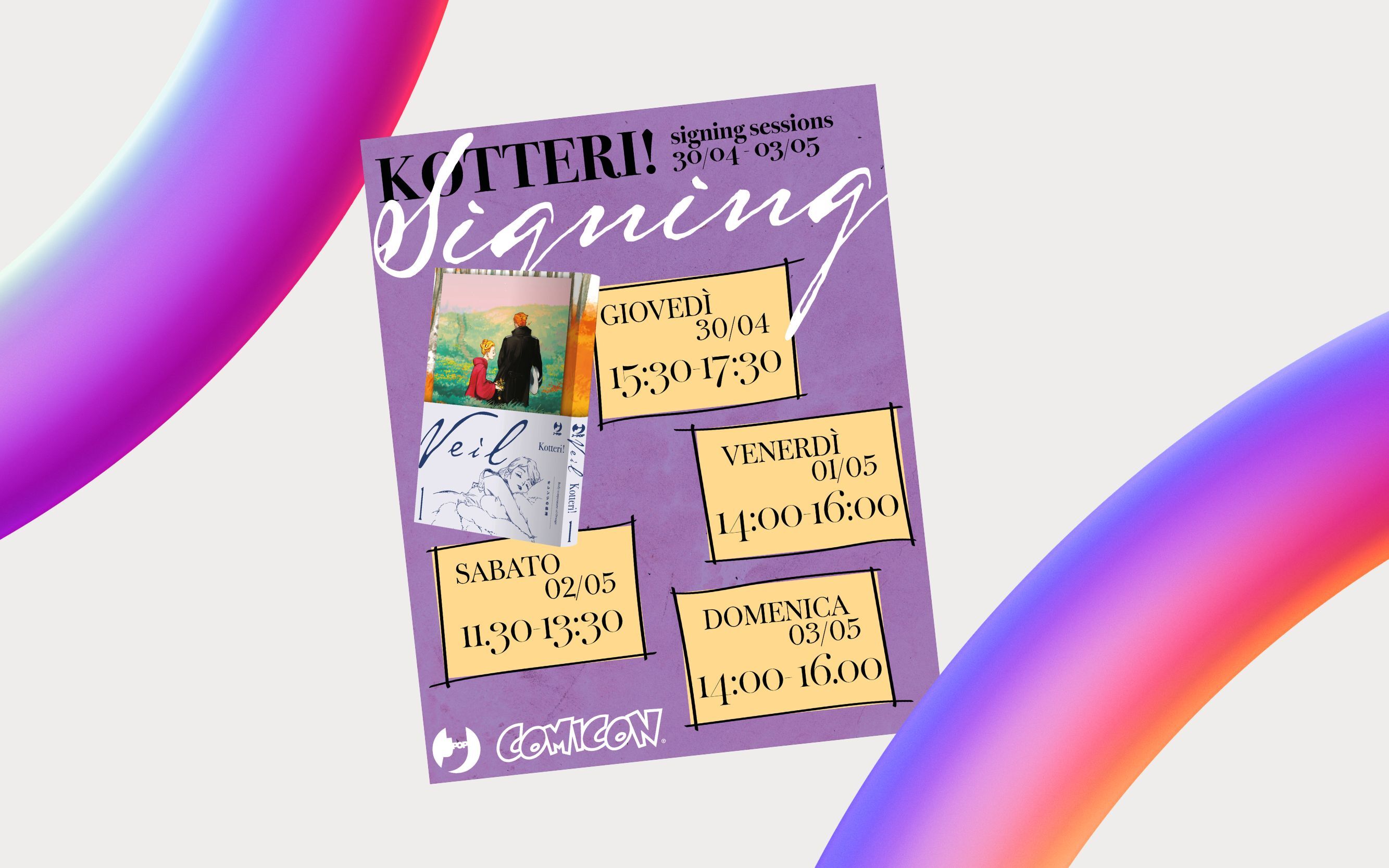 Kotteri! - COMICON Napoli 2026: regolamento signing session