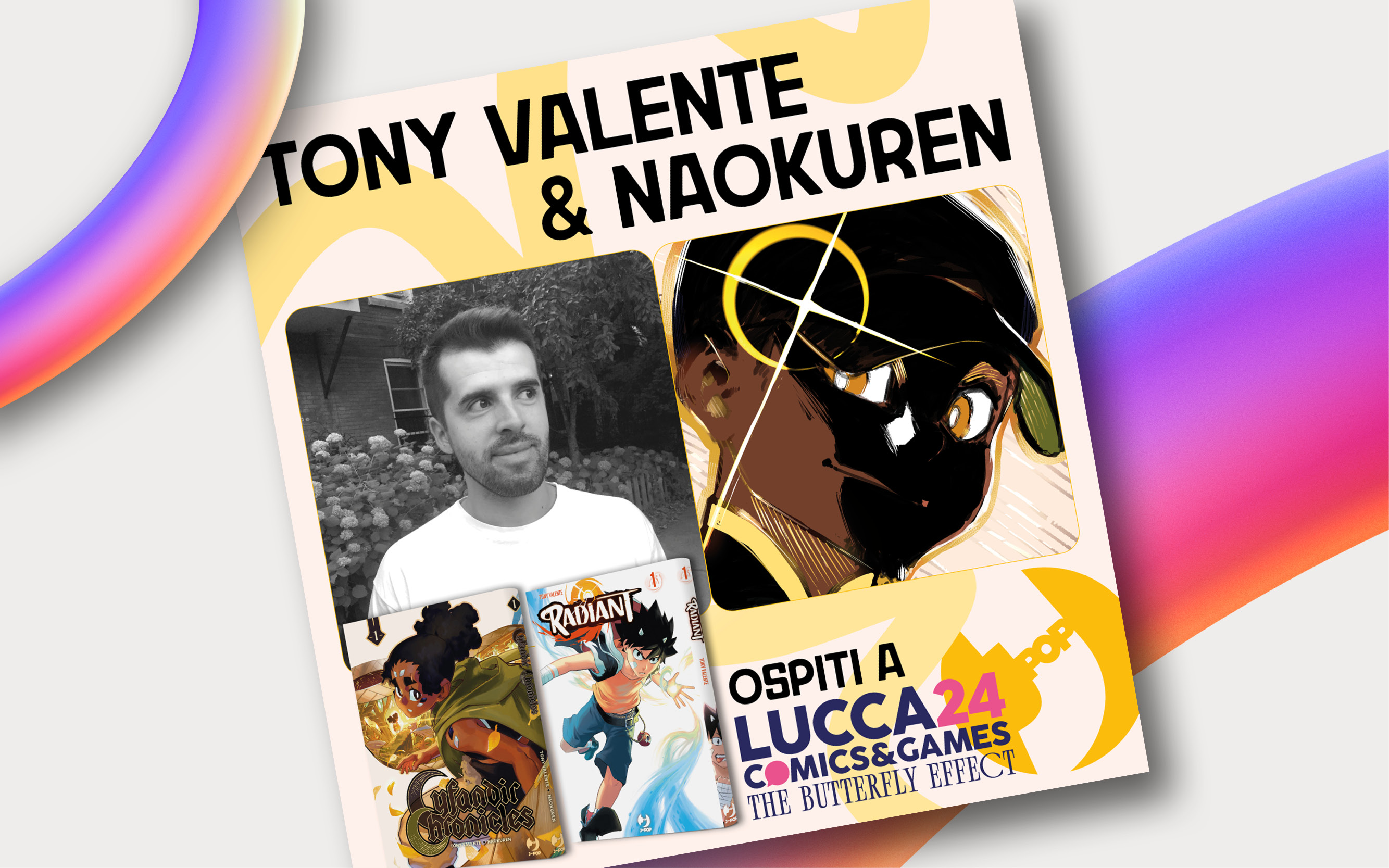 J-POP Manga annuncia Tony Valente e Naokuren a Lucca Comics & Games